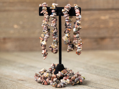 LEOPARD SKIN JASPER Crystal Bracelet - Chip Beads - Beaded Bracelet, Handmade Jewelry, Healing Crystal Bracelet, E1781-Throwin Stones