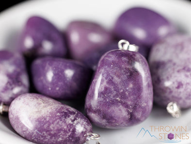LEPIDOLITE Crystal Pendant - Tumbled Crystals, Handmade Jewelry, Healing Crystals and Stones, E1390-Throwin Stones