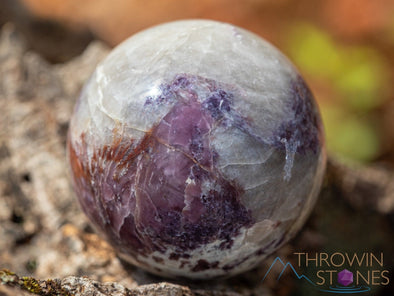 LEPIDOLITE, TOURMALINE Sphere - Crystal Ball, Crystal Sphere, Housewarming Gift, Home Decor, 39816-Throwin Stones