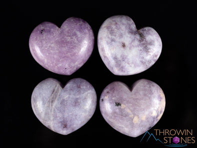 LEPIDOLITE and FELDSPAR Crystal Heart - Thick - Self Care, Mom Gift, Home Decor, Healing Crystals and Stones, E2113-Throwin Stones