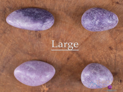 LEPIDOLITE and FELDSPAR Tumbled Stones - Tumbled Crystals, Self Care, Healing Crystals and Stones, E2049-Throwin Stones