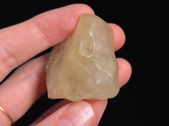 LIBYAN DESERT GLASS, Raw Crystal - Rare, 2A Grade, 24.3g - Metaphysical, Healing Crystals and Stones, 46818-Throwin Stones