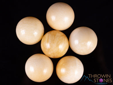 Light Yellow CALCITE Crystal Sphere - Crystal Ball, Housewarming Gift, Home Decor, E2109-Throwin Stones