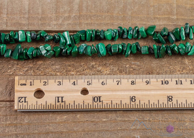 MALACHITE Crystal Necklace - Chip Beads - Long Crystal Necklace, Beaded Necklace, Handmade Jewelry, E0804-Throwin Stones