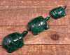 MALACHITE Crystal Turtle Family - Crystal Carving, Housewarming Gift, Home Decor, Healing Crystals and Stones, 53122-Throwin Stones