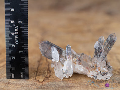 MESSINA QUARTZ Raw Crystal Cluster w Specular HEMATITE - Housewarming Gift, Home Decor, Raw Crystals and Stones, 41898-Throwin Stones