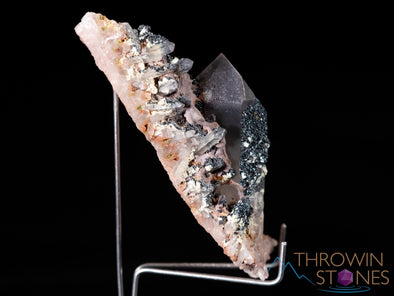 MESSINA QUARTZ w HEMATITE, Raw Crystal - Housewarming Gift, Home Decor, Raw Crystals and Stones, 39212-Throwin Stones