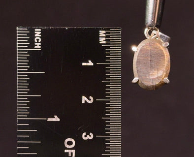METEOR SUNSTONE Pendant - Sterling Silver, Oval - Genuine Rainbow Meteor Shower Sunstone Crystal Pendant from Tanzania, 53978-Throwin Stones