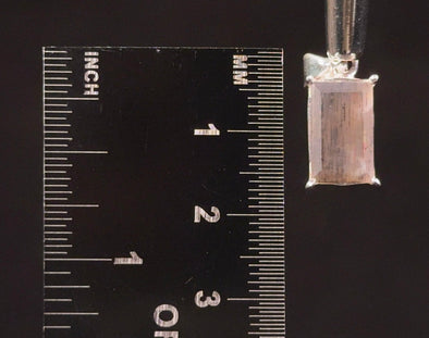 METEOR SUNSTONE Pendant - Sterling Silver, Rectangle - Genuine Rainbow Meteor Shower Sunstone Crystal Pendant from Tanzania, 53992-Throwin Stones