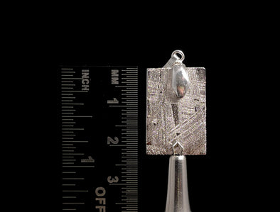 METEORITE Pendant - Rhodium Plated - Ancient Muonionalusta Meteor, Handmade Jewelry, Space Astronomy Gifts, 50269-Throwin Stones