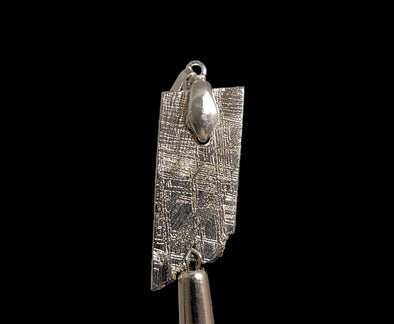METEORITE Pendant - Rhodium Plated - Ancient Muonionalusta Meteor, Handmade Jewelry, Space Astronomy Gifts, 50285-Throwin Stones