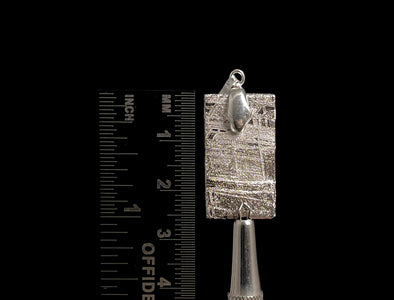 METEORITE Pendant - Rhodium Plated - Ancient Muonionalusta Meteor, Space Jewelry, Unique Gift for Him, 50303-Throwin Stones