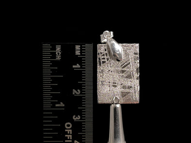 METEORITE Pendant - Rhodium Plated - Ancient Muonionalusta Meteor, Space Jewelry, Unique Gift for Him, 50314-Throwin Stones