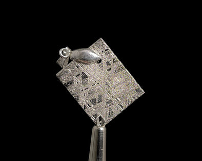 METEORITE Pendant - Rhodium Plated - Ancient Muonionalusta Meteor, Space Jewelry, Unique Gift for Him, 50318-Throwin Stones