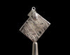 METEORITE Pendant - Rhodium Plated - Ancient Muonionalusta Meteor, Space Jewelry, Unique Gift for Him, 50325-Throwin Stones