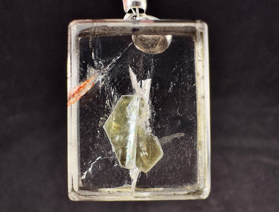 MICA in QUARTZ Crystal Pendant - Sterling Silver, Cabochon - Fine Jewelry, Healing Crystals and Stones, 54679-Throwin Stones