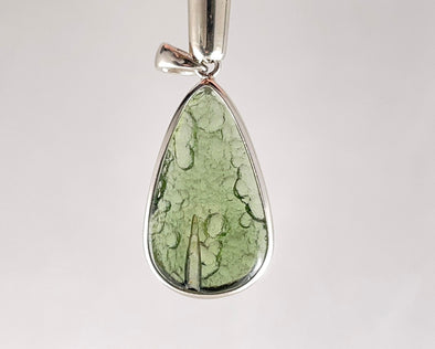 Natural Raw Moldavite Pendant Czech Meteorite Necklace with Goldtone Wire  Wrap Irregular Crystals Certified 100%