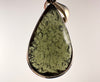 MOLDAVITE Pendant - Sterling Silver, Teardrop, Raw and Polished - Real Moldavite Pendant, Moldavite Jewelry with Certification, 54462-Throwin Stones