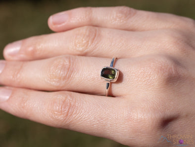 Genuine hot sale moldavite ring