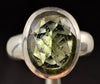 MOLDAVITE Ring - Size 8, Sterling Silver Ring, Faceted Oval - Genuine Moldavite Ring, Moldavite Jewelry with Certification, 53515-Throwin Stones