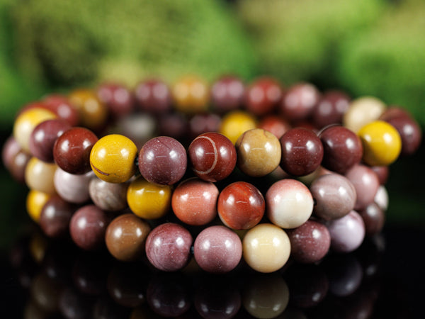 Mookaite Jasper with Lava Stone Bracelet for Sacral Chakra