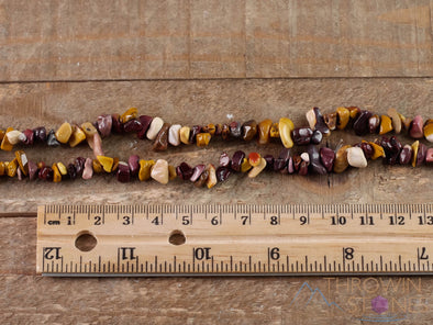 MOOKAITE JASPER Crystal Necklace - Chip Beads - Long Crystal Necklace, Beaded Necklace, Handmade Jewelry, E0791-Throwin Stones