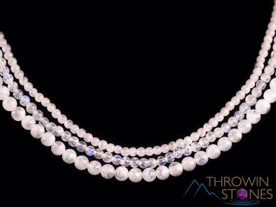 MOONSTONE Crystal Jewelry - Wrap Bracelet, Crystal Beaded Necklace, Crystal Beaded Bracelet, E1635-Throwin Stones