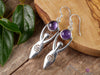 MOONSTONE or AMETHYST STONE Crystal Goddess Statement Earrings - Sterling Silver Earrings, Dangle Earrings, E0443-Throwin Stones