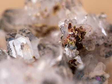 Messina Quartz w HEMATITE, EPIDOTE, PIEMONTITE, Raw Crystal Cluster - Housewarming Gift, Home Decor, Raw Crystals and Stones, 40514-Throwin Stones