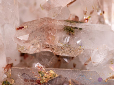 Messina Quartz w HEMATITE, EPIDOTE, PIEMONTITE, Raw Crystal Cluster - Housewarming Gift, Home Decor, Raw Crystals and Stones, 40516-Throwin Stones