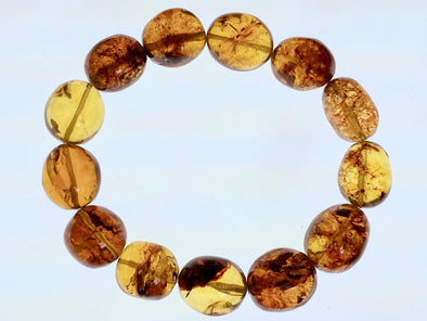 Mexican AMBER Crystal Bracelet - Beaded Bracelet, Handmade Jewelry, Healing Crystals and Stones, 48229-Throwin Stones