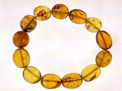 Mexican AMBER Crystal Bracelet - Beaded Bracelet, Handmade Jewelry, Healing Crystals and Stones, 48230-Throwin Stones