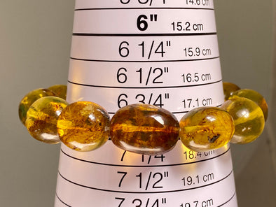 Mexican AMBER Crystal Bracelet - Beaded Bracelet, Handmade Jewelry, Healing Crystals and Stones, 48231-Throwin Stones