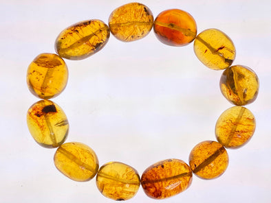 Mexican AMBER Crystal Bracelet - Beaded Bracelet, Handmade Jewelry, Healing Crystals and Stones, 48231-Throwin Stones