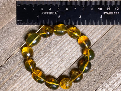 Mexican AMBER Crystal Bracelet - Beaded Bracelet, Handmade Jewelry, Healing Crystals and Stones, 48232-Throwin Stones