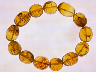 Mexican AMBER Crystal Bracelet - Beaded Bracelet, Handmade Jewelry, Healing Crystals and Stones, 48232-Throwin Stones