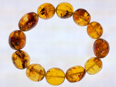 Mexican AMBER Crystal Bracelet - Beaded Bracelet, Handmade Jewelry, Healing Crystals and Stones, 48236-Throwin Stones