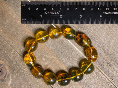 Mexican AMBER Crystal Bracelet - Beaded Bracelet, Handmade Jewelry, Healing Crystals and Stones, 48242-Throwin Stones