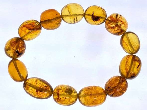 Mexican AMBER Crystal Bracelet - Beaded Bracelet, Handmade Jewelry, Healing Crystals and Stones, 48245-Throwin Stones