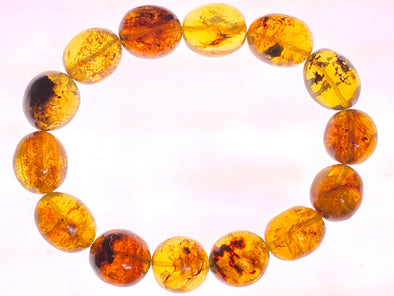 Mexican AMBER Crystal Bracelet - Beaded Bracelet, Handmade Jewelry, Healing Crystals and Stones, 48251-Throwin Stones