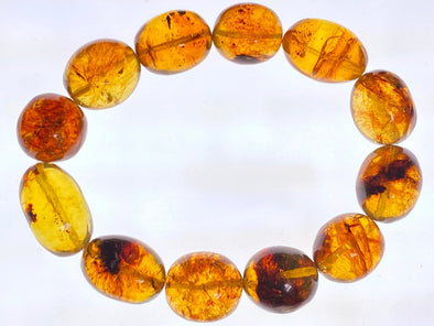 Mexican AMBER Crystal Bracelet - Beaded Bracelet, Handmade Jewelry, Healing Crystals and Stones, 48254-Throwin Stones