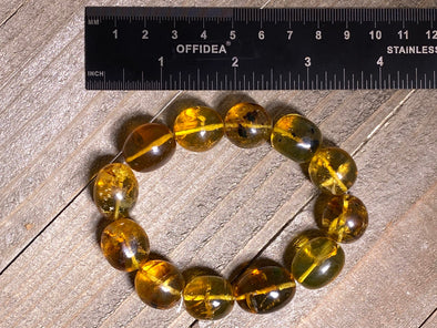 Mexican AMBER Crystal Bracelet - Beaded Bracelet, Handmade Jewelry, Healing Crystals and Stones, 48257-Throwin Stones