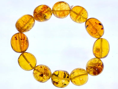 Mexican AMBER Crystal Bracelet - Beaded Bracelet, Handmade Jewelry, Healing Crystals and Stones, 48257-Throwin Stones