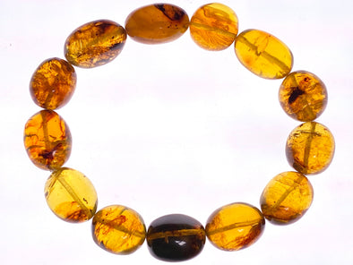 Mexican AMBER Crystal Bracelet - Beaded Bracelet, Handmade Jewelry, Healing Crystals and Stones, 48261-Throwin Stones
