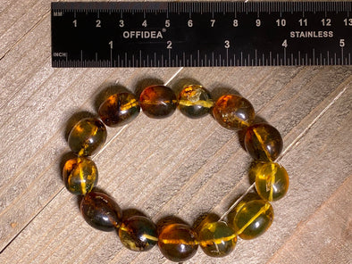 Mexican AMBER Crystal Bracelet - Beaded Bracelet, Handmade Jewelry, Healing Crystals and Stones, 48270-Throwin Stones