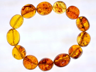 Mexican AMBER Crystal Bracelet - Beaded Bracelet, Handmade Jewelry, Healing Crystals and Stones, 48270-Throwin Stones