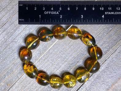 Mexican AMBER Crystal Bracelet - Beaded Bracelet, Handmade Jewelry, Healing Crystals and Stones, 48273-Throwin Stones