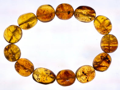 Mexican AMBER Crystal Bracelet - Beaded Bracelet, Handmade Jewelry, Healing Crystals and Stones, 48273-Throwin Stones