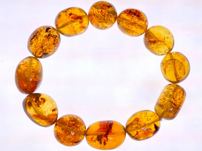 Mexican AMBER Crystal Bracelet - Beaded Bracelet, Handmade Jewelry, Healing Crystals and Stones, 48274-Throwin Stones