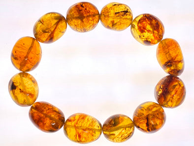 Mexican AMBER Crystal Bracelet - Beaded Bracelet, Handmade Jewelry, Healing Crystals and Stones, 48275-Throwin Stones